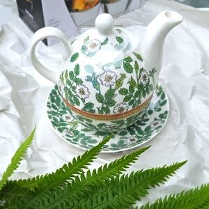 Teapot 🌿 Gracie China Stackable Pot Cup Tea Party Set Stechcol Floral Botanic